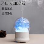 加湿器 アロマ超音波式 加湿器 スチーム式 おしゃれ 静音 7色LEDライト アロマオイル 加湿 空気浄化 夜間照明 オフィス 寝室 100ML 最新版 投影ライト 夜間照明