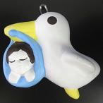 エケコ人形用お願い事パーツ ★赤ちゃんとコウノトリ（男の子）【子宝、安産祈願、元気な子に!!】 ※約４０ｃｍの取り付け用ヒモ付き!!