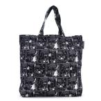 [Finlayson★フィンレイソン]トートバッグ ブラック ムーミンママ  ショッピング エコSHOPPING BAG WITH POCKET SARJAKUVA MUUMIMAMMA #fls80224-4740-01-10