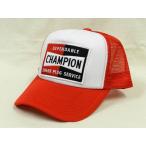 メッシュキャップ CHAMPION レッド チャンピオン トラッカーキャップ アメリカ雑貨 アメリカン雑貨