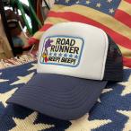 ショッピングメッシュキャップ メッシュキャップ ネイビー ロードランナー スクエア ROAD RUNNER アメリカン雑貨 ガレージ 世田谷ベース 車 バイク