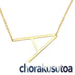 ラージイニシャルネックレス　ゴールド　大きな文字　視認性高い