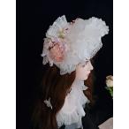  ручная работа bo сеть Лолита шляпа head аксессуары античный шляпа vintage цветок много слой гонки Лолита 