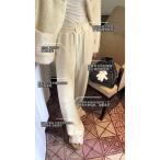 ke... способ высокий талия распорка брюки женский осень-зима новый продукт вафля вязаный casual надеты .. длинные брюки 