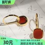 朝霞純銀アクセサリー南赤瑪瑙女型レ...