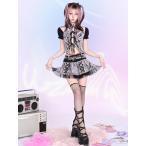 黒とピンクのボックスプリーツローウ...