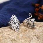  China способ. ретро ручная работа . форма средний пустой кольцо sterling серебряный .. человек . простой . женщина Thai серебряное кольцо ювелирные изделия кольцо серебряный 