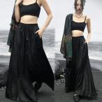  низ гаучо брюки casual дизайн есть черный чёрный .