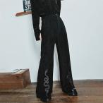  casual брюки низ толщина . черный .. чёрный .