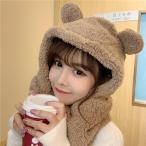 ミリ帽子アニマルロリ風スカーフ秋冬...