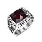 ショッピングチップトリップ 12 ワインレッドチップトリップ古代チタンスチールジルコン男性女性ファッションパーソナリティリングヒップホップファッションリング706 7931