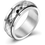 ショッピングチップトリップ 12 シルバーチップトリップレトロパンクシンプルなチェック柄回転可能リングパーソナライズリング1054 8010