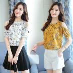 ブラウスシャツトップスレディース半...