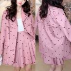 セットアップピンクガーリースーツツ...