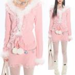 ポンポンカーディガン姫リボンミニス...