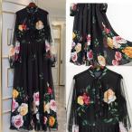 キャミソールバラ花柄ブラウスガールリボン