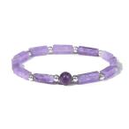 天然石アメジストビーズブレスレット...