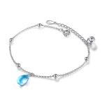 女性の水ドロップフェイクサファイア...