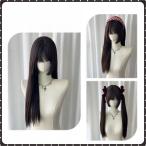 ロリータ  ウィッグ フルウィッグ 原宿系 地雷系 自然 耐熱ウィッグ ロング 姫カット クラゲカット ストレ