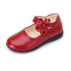 SACHI フォーマルシューズ 子供 履きやすい 女の子 靴 キッズ 入園式 卒業式 卒園式 結婚式 入学式 (19cm、 赤)