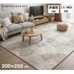 ショッピングホットカーペットカバー ホットカーペットカバー ラグ カーペット 3畳 床暖房対応 ホットカーペット対応 こたつ敷き ベージュ 北欧ナチュラル 約200×250cm 送料無料 少々訳アリ