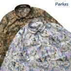 パークス Parkes 60ローン ネコの歩く町 丸衿ギャザーブラウス PN2531026 (2025AW 秋冬)