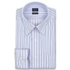 ワイシャツ Yシャツ メンズ 長袖 | CHOYA SHIRT FACTORY | ブルートーンストライプ スナップダウンシャツ