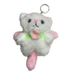  кошка мягкая игрушка брелок для ключа розовый серия 