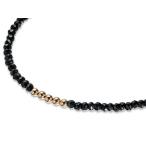 【CHRONO　クロノオリジナル　Necklace　ネックレス】オリジナルブラックスピネルw/14KGFネックレス/3.0mm/ロング