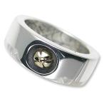 【TRAVIS WALKER　DOUBLE CROSS　トラヴィスワーカー　ダブルクロス　Ring　リング】スモールゴシッククロスリングw/18Kゴールドクロス【送料無料】