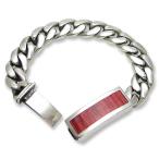 STANLEY GUESS(スタンリーゲス)：Small Wood Inlaid ID Bracelet(スモールウッドインレイドIDブレスレット)