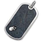 【STANLEY GUESS　スタンリーゲス　Pendant　ペンダント　ドッグタグ】ラージウッドドッグタグw/スモールスカルインレイド【送料無料】