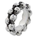 STANLEY GUESS(スタンリーゲス)：Double Skull Band Ring(ダブルスカルバンドリング)
