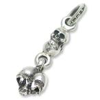 STANLEY GUESS(スタンリーゲス)：Tiny Double Skull w/Tiny Skull Heart Pendant(タイニーダブルスカルw/タイニースカルハートペンダント)