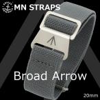 時計ベルト バンド MN STRAP MARINE NATIONAL Erika's Originals MNストラップ Broad Arrow ブロードアロー 20mm グレー ミリタリー 【交換工具・ばね棒つき】