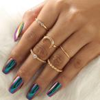 Yahoo! Yahoo!ショッピング(ヤフー ショッピング)指輪 リング レディース 5個セット アクセサリー ゴールド 三日月 MOON ストーン ツイスト ねじり ビジュー クリスタル ジュエリー アクセ