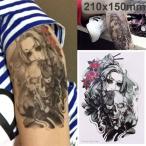 タトゥーシール 防水 般若 女性 和柄 和風 リアル ボディーアート ボディーシール タトゥー デカール TATOO 刺青 入れ墨 オマケ付