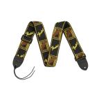 フェンダー Fender 2" Monogrammed Strap Black/Yellow/Brown ギターストラップ