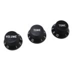 Montreux Strat 1V2T knob set Black No.818 ギターパーツ