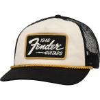 ショッピングメッシュキャップ Fender フェンダー 1946 Gold Braid Hat Cream/Black メッシュキャップ