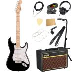 Squiersk тросик skwaiaSonic Stratocaster MN BLK электрогитара Fender Stratocaster VOX усилитель имеется введение 11 пункт начинающий комплект 