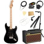 Squiersk тросик skwaiaSonic Stratocaster HSS MN BLK электрогитара Fender Stratocaster VOX усилитель имеется введение 11 пункт начинающий комплект 