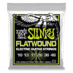 ERNIE BALL アーニーボール 2591 Flatwound Regular Slinky 10-46（3弦プレーン） フラットワウンド エレキギター弦 レギュラースリンキー×3セット
