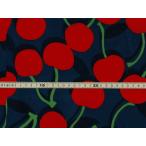 [ free shipping ] Cherry pattern nylon oks navy ground 