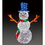 【クリスマス・イルミネーション】 LED電飾 クリスタルグロー スノーマン／大 （防雨仕様）