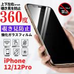 iPhone 12 12Pro 360度 覗き見防止 フィルム 強化ガラス ガラス 保護フィルム アイフォン iPhone12 iPhone12Pro