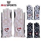 MU SPORTS MU спорт женский MU Logo общий рисунок обе рука перчатка палец . нет 703J6804 [ Golf перчатка ][ обе рука для перчатка ][ ногти cut ]