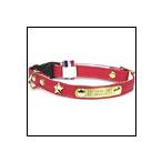  имя . номер телефона . печать возможность Star soft кожа ID цвет красный кошка. ошейник BIRDIE Birdie 