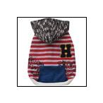 犬の服秋冬新作ニットフードボーダー...