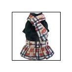 犬の服秋冬新作ハートチェックワンピ...
